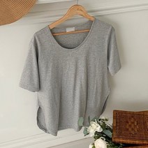 [아이우먼] 언발트임솔리드반팔티 MOP352M305 빅사이즈 사이즈에서 자유로운 그녀~