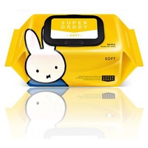 슈퍼대디 미피 소프트 유아물티슈 캡형, 19팩, 100매