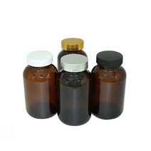 200ml 유리병 정제 갈 색 병 소분병+캡추가+1개, 금박라인(중)