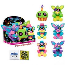 MOTIONRUSH Funko hies Freddys Blacklight Series 수집 한 Plush 원 랜덤 네온 Plush와 2개 마이 아울렛 몰 스티커