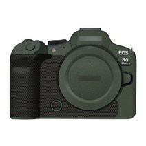 영상촬영 스튜디오 대여R6M2 카메라 데칼 스킨 캐논 EOS R6 마크 II 스티커 ROS 보호기 커버 필름 워프 케, 13 Leather Green