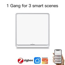 Tuya ZigBee 씬 스위치 4 구 12 푸시 버튼 컨트롤러 라이프 앱 직비 게이트웨이, 01 1 Gang