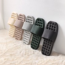 좌우없는 미끄럼방지 욕실화 5color 남여공용 물빠짐 화장실 슬리퍼, 그린, 1개