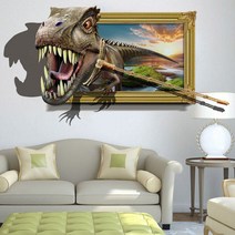 인테리어 공룡 쥬라기 시트지 3D벽 신기한 트릭아트, 공룡 F 70x50cm