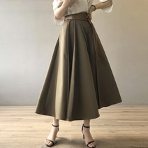 무드무드 피시즈 플레어 롱 스커트