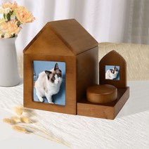 Apnoo 강아지 고양이 유골함 반려동물 장례 용품 기념 상자 메모리얼 소나무 보관함
