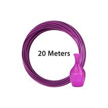 LeoPlas-1.75mm 10 및 20 미터 유연한 소프트 TPU 필라멘트 샘플 3D 프린터 소모품 인쇄 용품 고무 소재, 30 Grape Purple 20m 60g