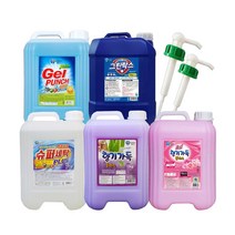 버블윅 셀프 빨래방 업소용 대용량 액체세탁세제 세탁유연제 락스 말통 펌프, 2. 슈퍼세탁플러스 액체세제 15kg, 1개