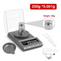 전자저울 Newacalox 50g200g0.001g 골드 스털링 실버 쥬얼리 저울용, 8068gy-200g
