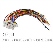 26AWG JST XH2.54 2P 4 10 핀 피치 플러그 와이어 케이블 커넥터 30CM 길이 개, 07 8Pin-10PCS