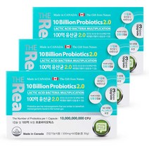 더 리얼 100억 유산균 프로바이오틱스 2.0 500mg 60캡슐 3박스 (6개월분) 장용성캡슐, 단품, 단품
