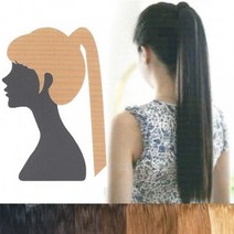 김단 인모 달비 포니테일 생머리 한피스 16인치, 1[검정]