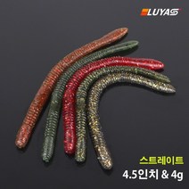 (루야스) 루어낚시 미끼 소프트베이트 배스 네꼬 피네스 다운샷 지글지글베이GgGg-10개입, 4#