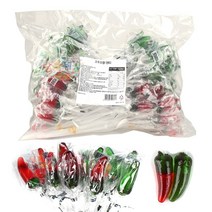 [홈앤스쿨] 고추모양 캔디 10g 120개입 딸기맛 사과맛 막대사탕 대용량 재미있는, 120개