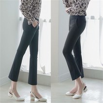 여성용 엣지 라인 8부 부츠컷 팬츠