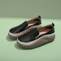 자칠 여성 경량 가죽 로퍼 4.5cm 발편한 여성구두