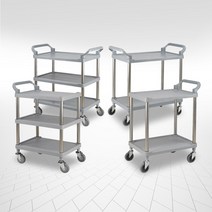 회색다용도써빙카트/사이즈소형 중형 대형/식당카트/써빙카/운반카/원스토몰, 2단 한손카트, 기본고무바퀴