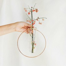 무광 크리스탈 세라믹 공중 행잉 벽걸이 화병 수경식물 생화 모던 오브제 도자기 꽃병, 원형(소)