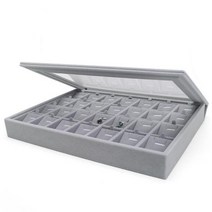 새로운 벨벳 28 그리드 쥬얼리 세트 트레이 귀걸이 펜던트 디스플레이 스탠드 홀더 주얼리, 100 grid ring tray