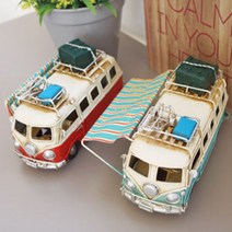 제이엠컴-앤틱 캠핑카 (2 color) 미니어처 빈티지소품 인테리어소품 캠핑카 인테리어-JS, JS-블루