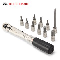 BIKEHAND-자전거 수리 도구 키트 자전거 토크 렌치 알렌 키 도구 소켓 세트 로드 MTB 자전거 도구 1/4 '토크 픽스 세트 2-24 NM 5.0, BLACK, 1개