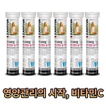 독일 아연 발포비타민C 물에타먹는비타민 발포 20정X6 맛있는 식수대용 워터 학생 직장인 공부 영양제