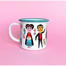 OMM Design 법랑 에나멜 머그컵 플레이트 접시, 머그 06 Habitants