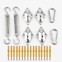 d-야외 방수 태양 항해 직사각형 정원 데크 캐노피 안뜰 수영 해변 자동차 천막, [23] Accessories