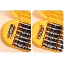 건전지 보관함 AA 정리함 코드 케이스 수납 파우치, 핑크 더블 레이어