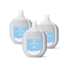 메소드 핸드워시리필 손세정제리필 젤 핸드솝 액체비누 리필 34oz 스위트 워터 1L METHOD Gel Hand Soap Refill Sweet Water, 3개