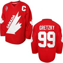 아이스하키복 아이스하키져지 Gretzky 하키 저지 1991 쿠페 팀 캐나다 컵 레드 아이스 남성 스포츠 스웨터, 01 99 Red_06 XXXL