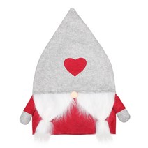 크리스마스 의자 커버 하트 하트 그놈 식당 등 커버 식당 주방 연회 크리스마스 휴가 파티 장식을위한 미끄럼 방지, 얼굴이없는 여성 의자 덮개