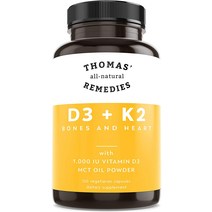 Thomas's all-natural Remedies D3   K2 with MCT Oil for better Absorption - 1000 IU D3 - Vegan - Mad, 1개