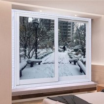 겨울 창 열 필름 벨크로 자체 접착 창 열 필름 커튼 씰 투명 플라스틱 폼 방풍 및 따뜻한, 22.Transparent slice - w120 x