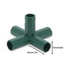 PVC 배관자재 강관파이프 게이트밸브 수도배관자재 파이프 피팅 안정적인 지원 5 가지 16mm 헤비 듀티 꽃 스탠드 온실 프레임 빌딩 커넥터 정원 도구 1 피스, [05] E