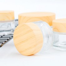 원목무늬 스프레이 크림 유리 화장품 소분 공병 모음, 불투명용기(5g), 1개