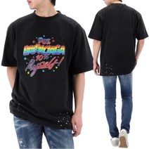 BALENCIAGA [명품]발렌시아가 그래픽 로고 프린트 오버핏 반팔 티셔..