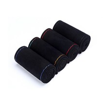 KINGS DIY 스웨이드 핸들커버 통가죽 370mm-380mm 공용, 블랙실