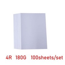 리트머스종이 ph 측정기 시험지 고광택 인화지 3R 4R 5R A4 A6 100 매 잉크젯 프린터 사무 용품, 08 4R  180g  100 sheets