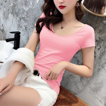 힙남 봄여름 면 블랙 라운드 반팔 티셔츠 여성 슬림핏 슬림핏 블라우스 순색 상의 인스타그램 블랙[라운드 칼라] 클래식 S [근 이하]