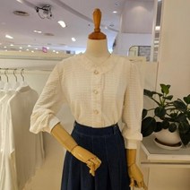 미엘로 MM43KC103 프릴브이넥오픈넥블라우스