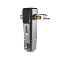 입문용 냉장고 정수기 필터집전체 필터 정수기 스핀 다운 침전물 물 중앙 프리필터 시스템 역세 스테인레, 01 Dn15 Grey