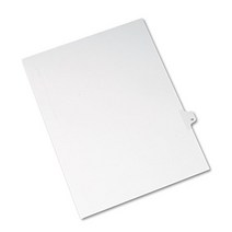 Avery Individual Legal Exhibit Dividers Allstate Style 18 Side Tab 8.5 x 11 inches Pack of 25 (, 1, White