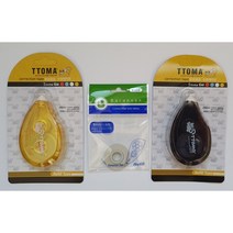 또마 수정테이프 화이트 미니수정테이프 수정펜 5mmx6M 수정테이프 리필 바른손(팬시스토리), 수정테이프(2개)+리필(1개)