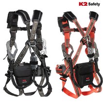 케이투 K2 안전벨트 전체식 더블 Y죔줄 KB-9201Y 2종, 9201(Y)오렌지 M