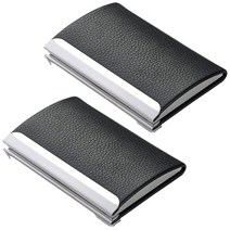 리빙준 모던 가죽 명함케이스, 블랙 2개