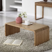 리빙위즈 비바 좌식 테이블, 원목미색