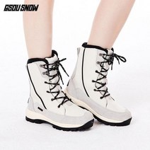 스노우보드 스키 부츠 남성 여성 야외 하이킹 레이싱 미드 슈즈 방수 온난화 열 벨벳, 하얀, 6