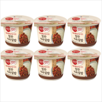 햇반 컵반철판제육덮밥 (프리미엄), 256g, 6개