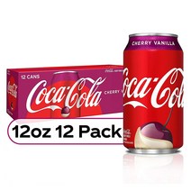 Coca-Cola Cherry Vanilla 미국 코카콜라 체리 바닐라맛 355ml(12oz) 12캔, 1세트, 355ml